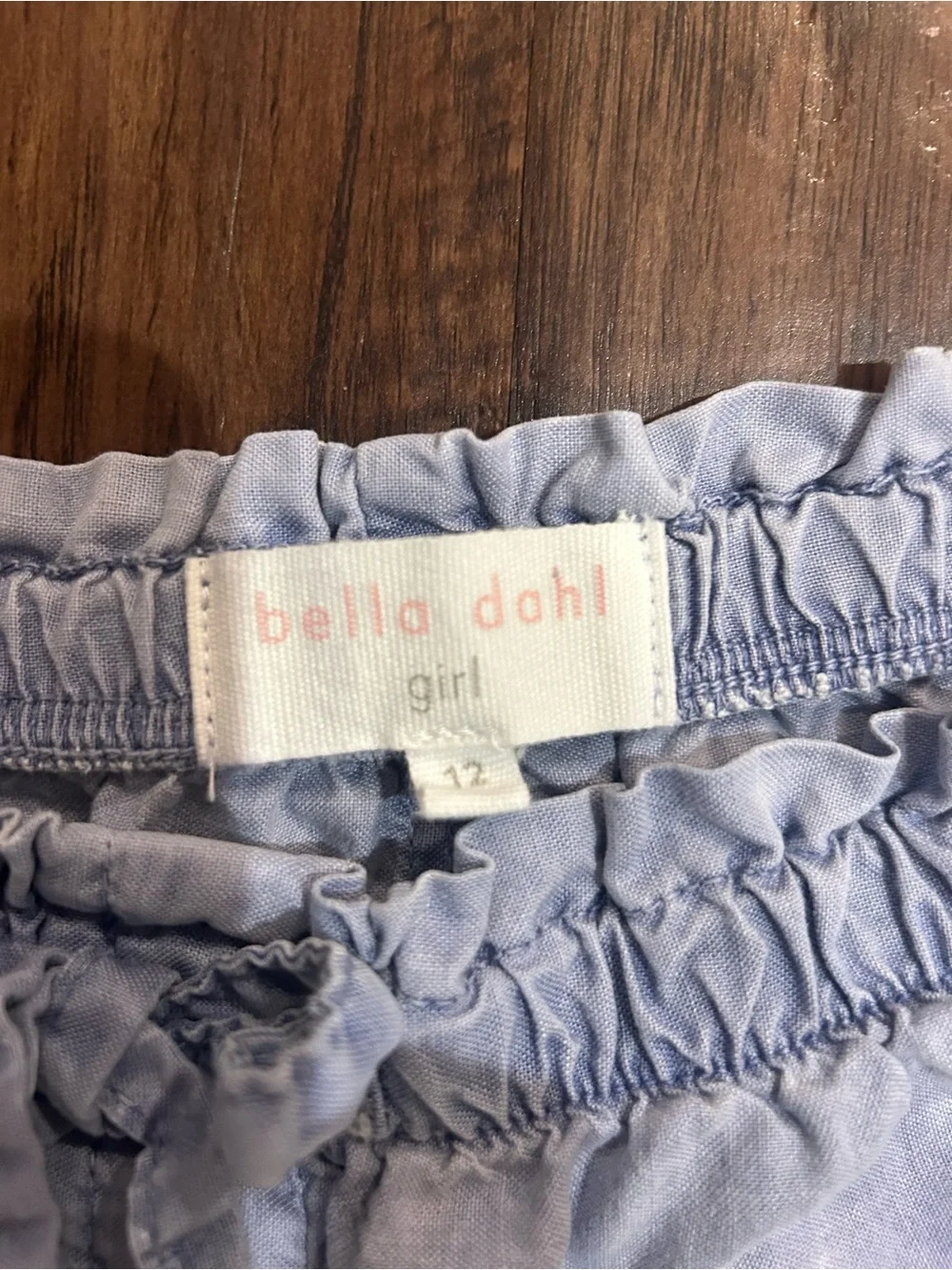 Bella Dahl Girls Light Blue Wide-Leg Pull-On Pants. Sz: 12